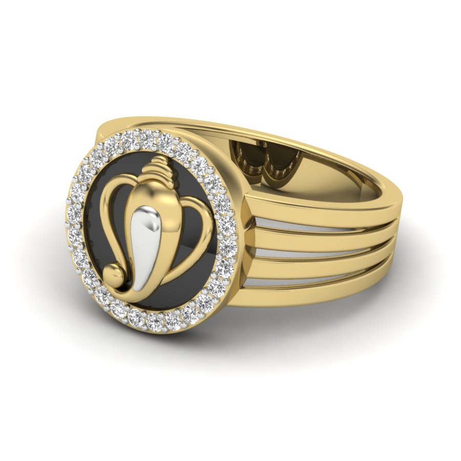 Yellow Gold Plated Sterling Silver Ring