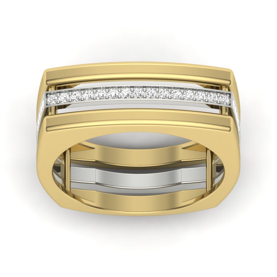 Yellow Gold Plated Sterling Silver Ring