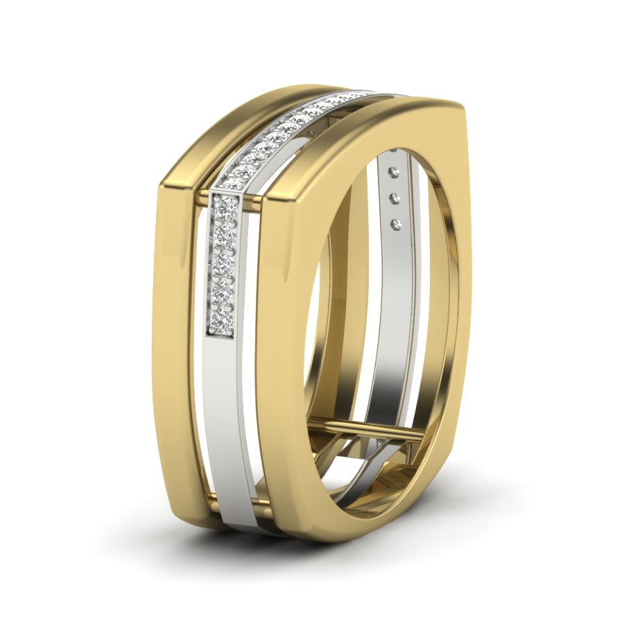 Yellow Gold Plated Sterling Silver Ring