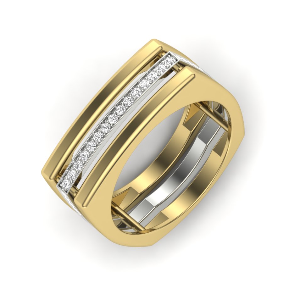 Yellow Gold Plated Sterling Silver Ring