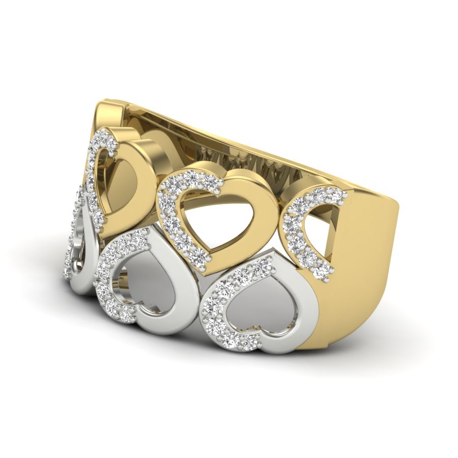 Yellow Gold Plated Sterling Silver Ring