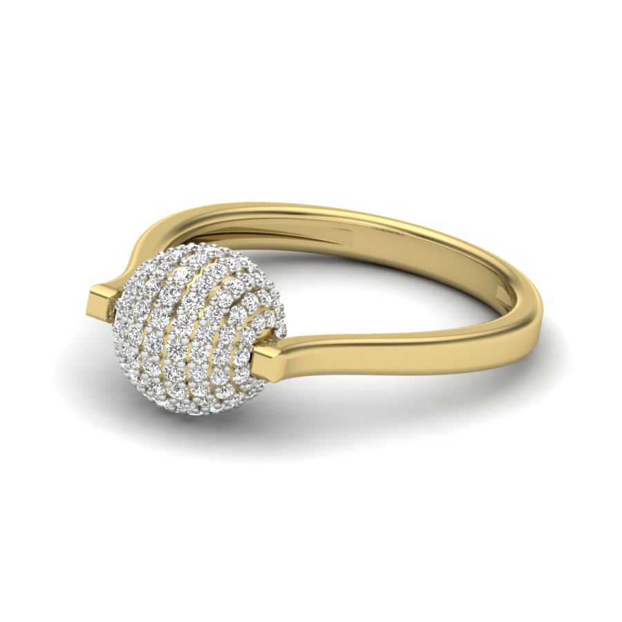 Yellow Gold Plated Sterling Silver Ring