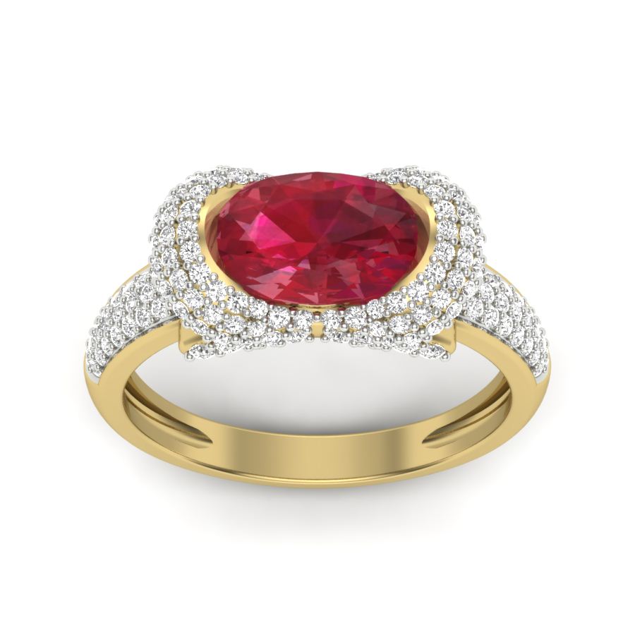 Yellow Gold Plated Sterling Silver Ring