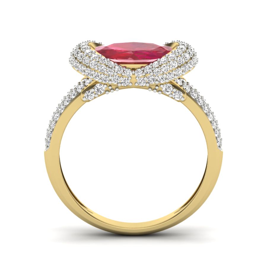 Yellow Gold Plated Sterling Silver Ring