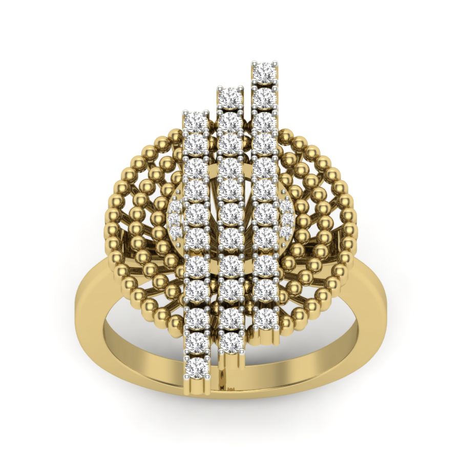 Yellow Gold Plated Sterling Silver Ring