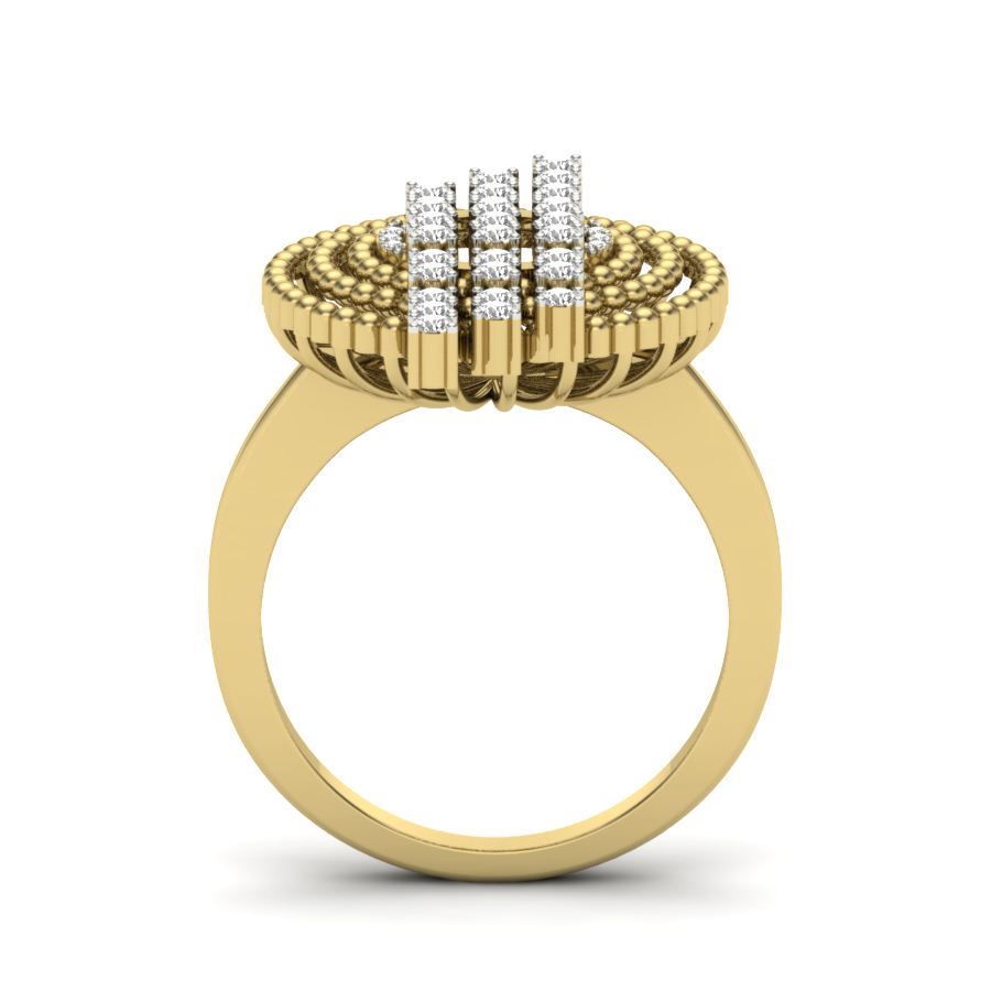 Yellow Gold Plated Sterling Silver Ring