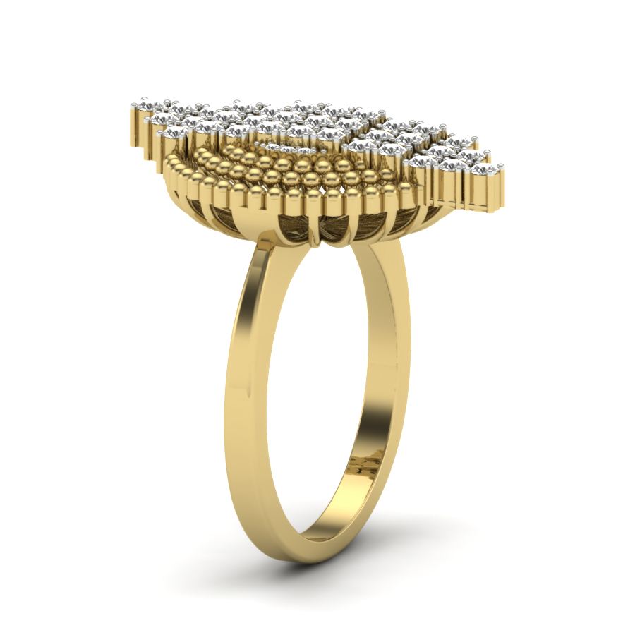 Yellow Gold Plated Sterling Silver Ring