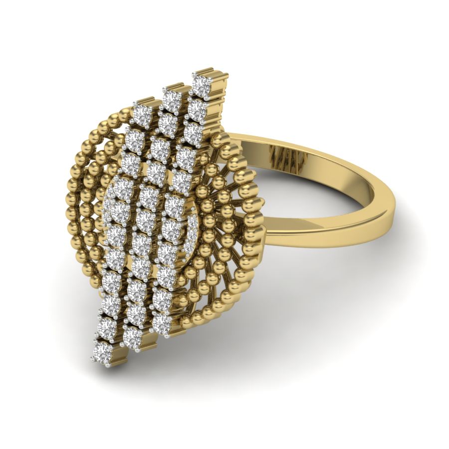Yellow Gold Plated Sterling Silver Ring