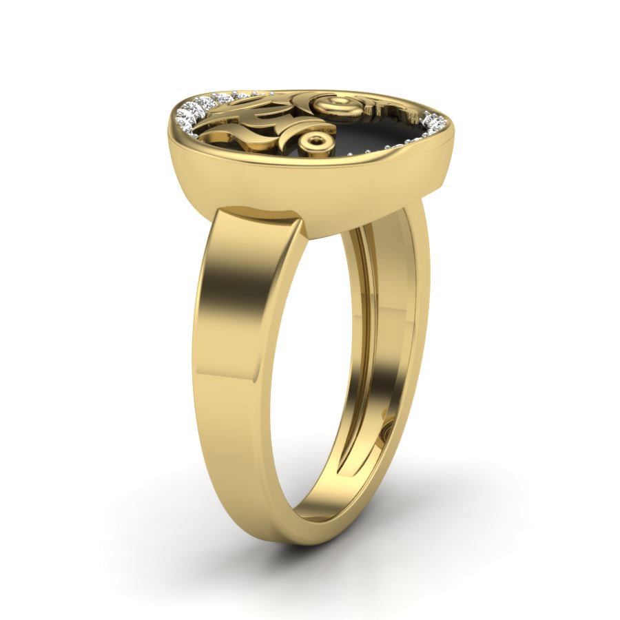Yellow Gold Plated Sterling Silver Ring