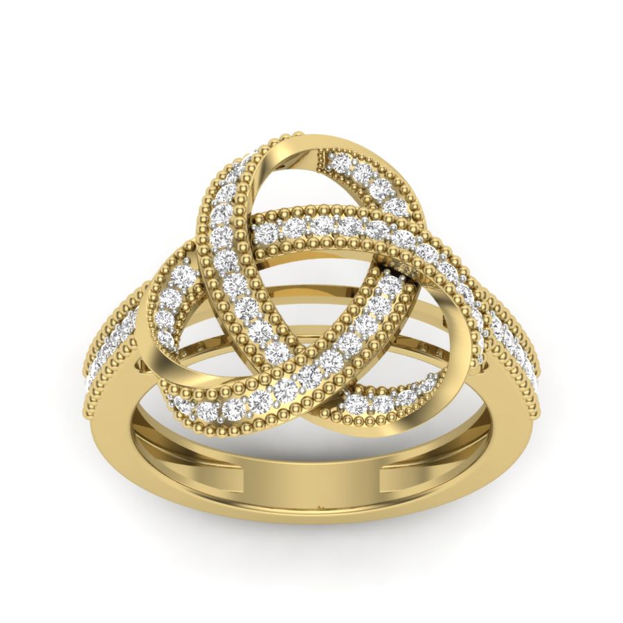 Yellow Gold Plated Sterling Silver Ring