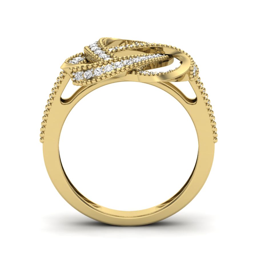 Yellow Gold Plated Sterling Silver Ring