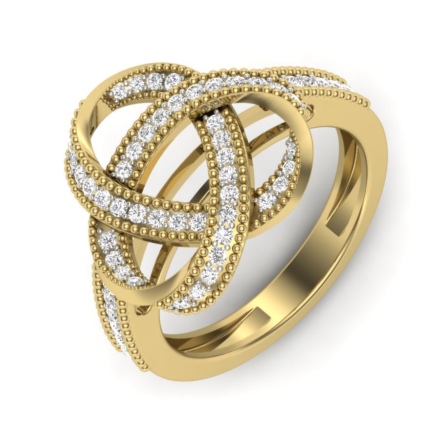 Yellow Gold Plated Sterling Silver Ring