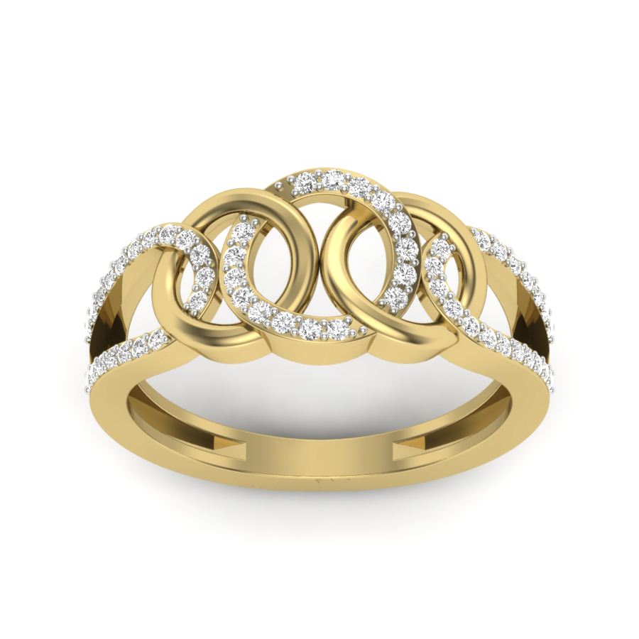Yellow Gold Plated Sterling Silver Ring