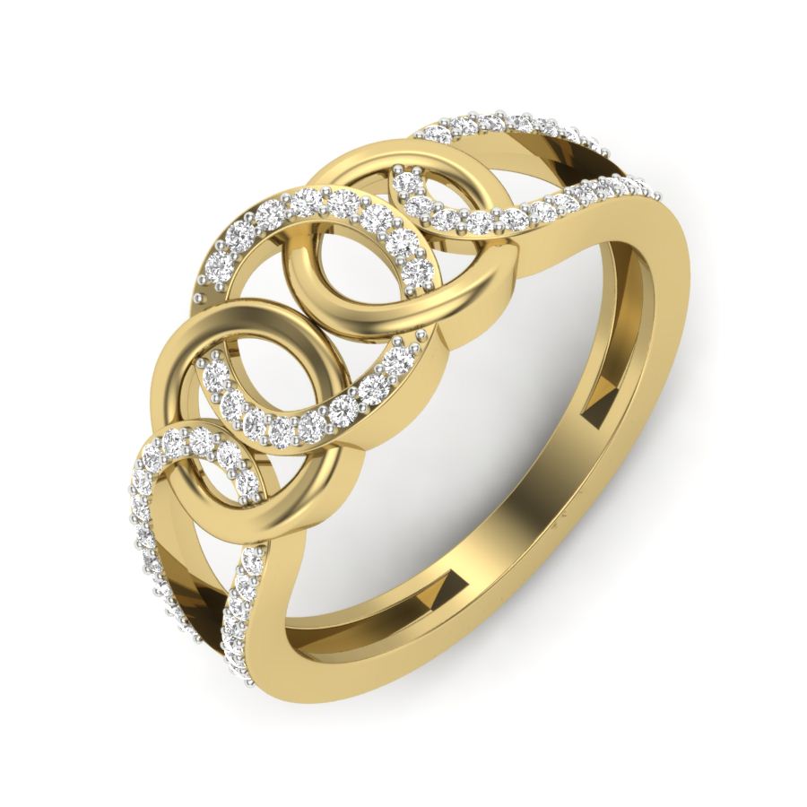 Yellow Gold Plated Sterling Silver Ring
