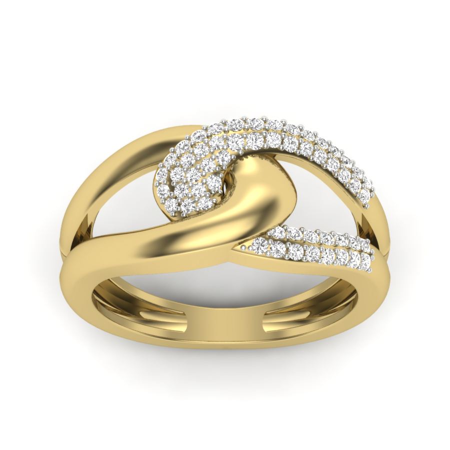 Yellow Gold Plated Sterling Silver Ring