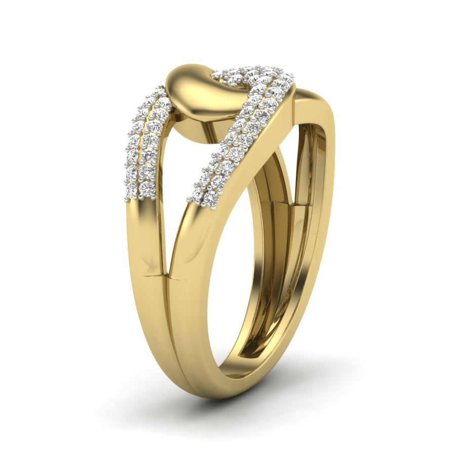 Yellow Gold Plated Sterling Silver Ring