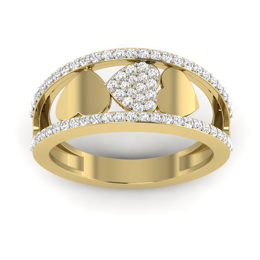 Yellow Gold Plated Sterling Silver Ring