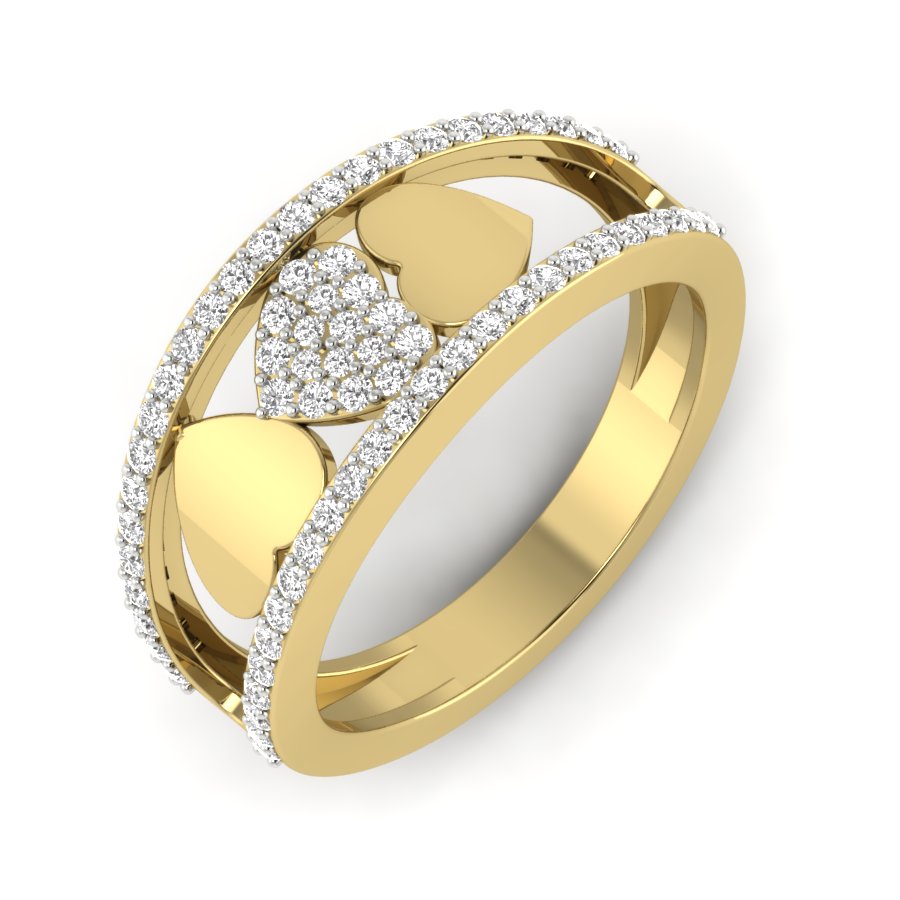 Yellow Gold Plated Sterling Silver Ring