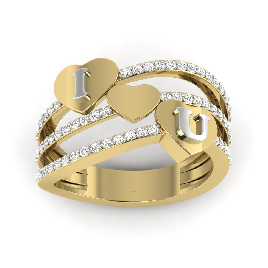 Yellow Gold Plated Sterling Silver Ring