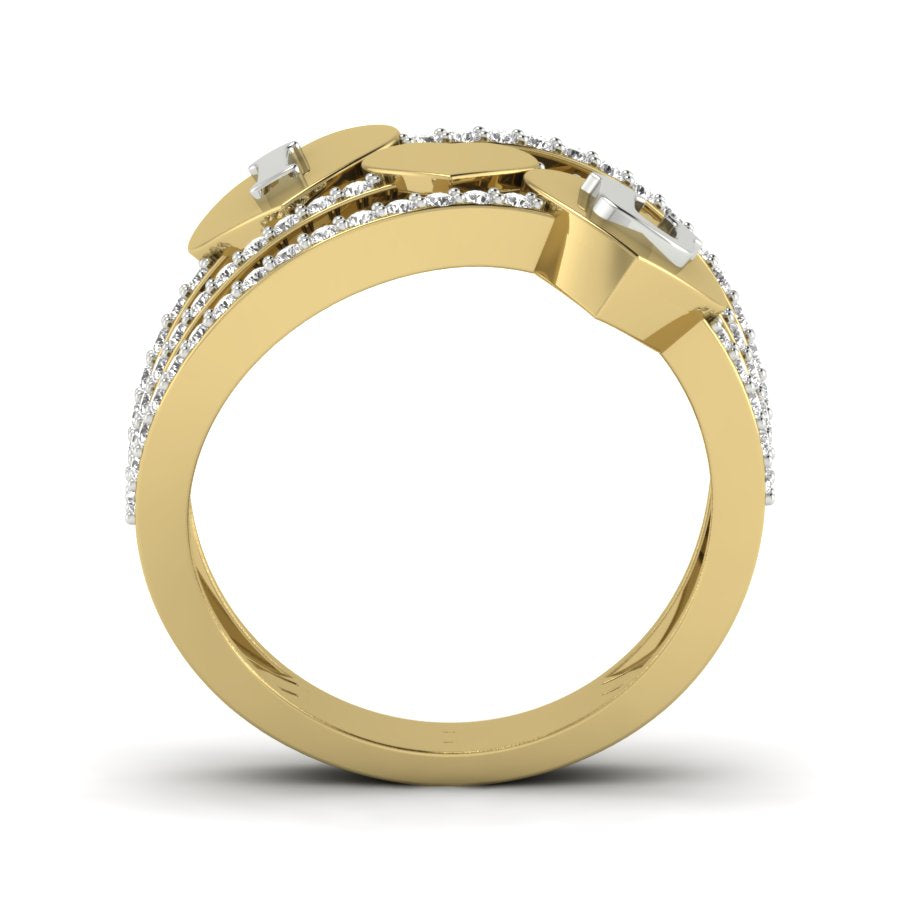 Yellow Gold Plated Sterling Silver Ring