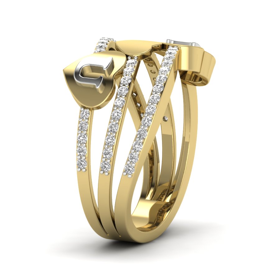 Yellow Gold Plated Sterling Silver Ring