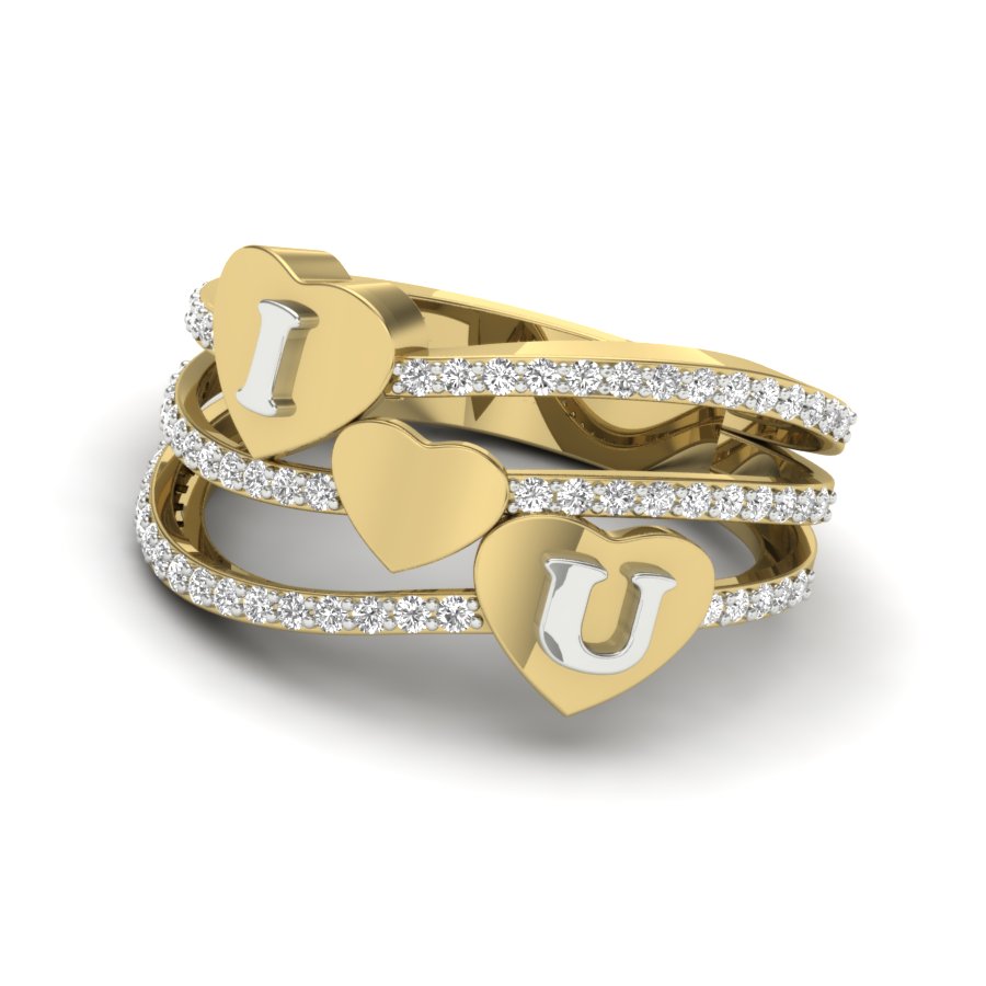 Yellow Gold Plated Sterling Silver Ring