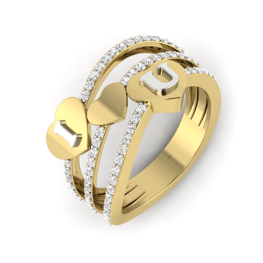 Yellow Gold Plated Sterling Silver Ring