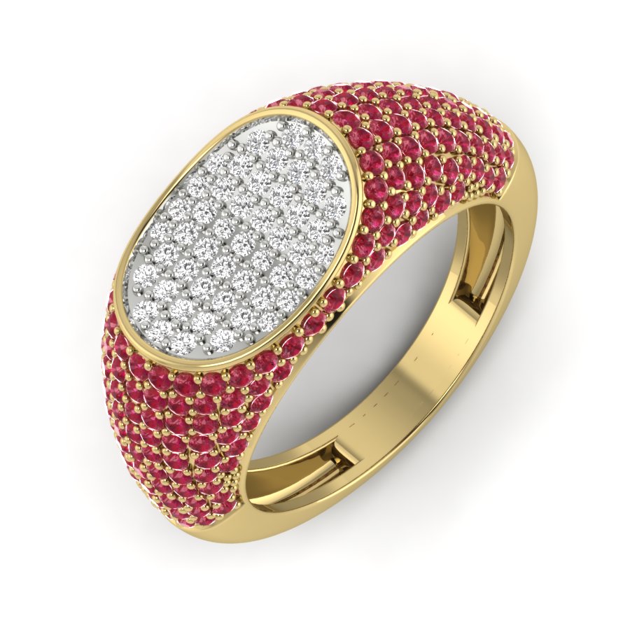 Yellow Gold Plated Sterling Silver Ring