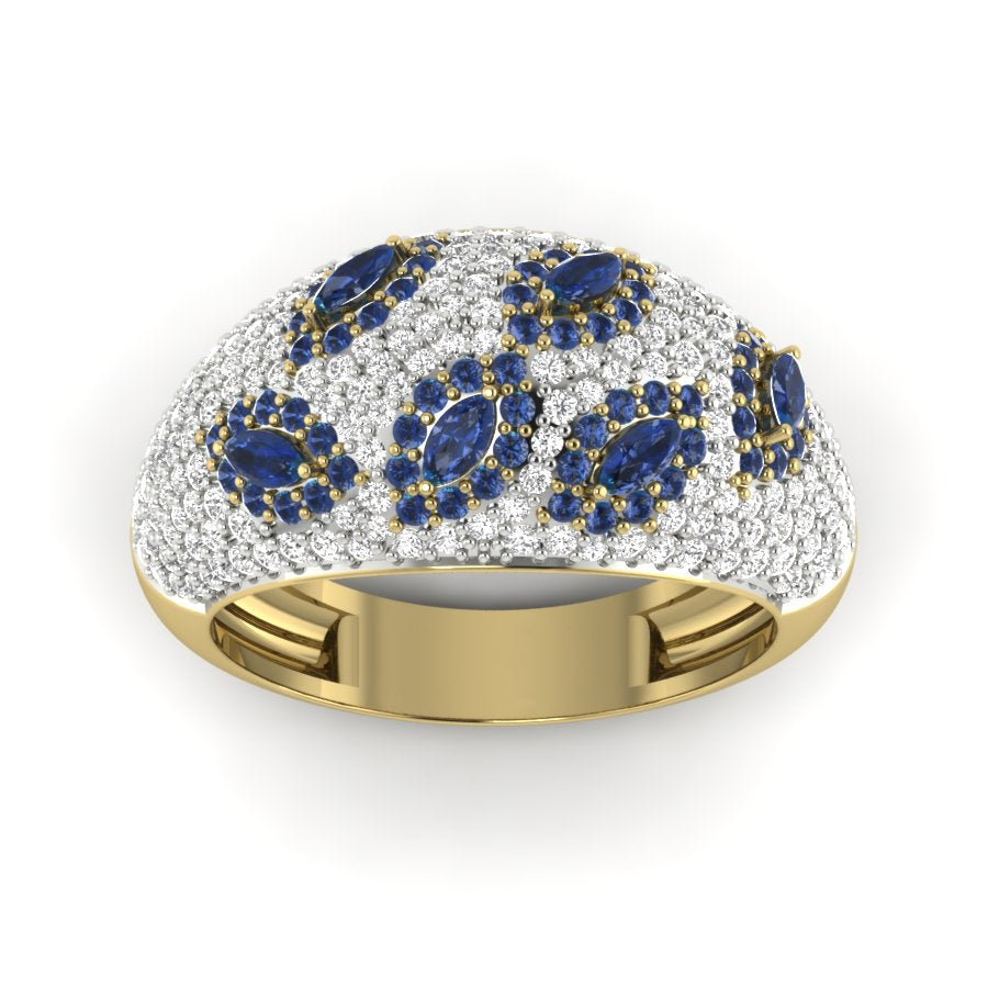 Yellow Gold Plated Sterling Silver Ring