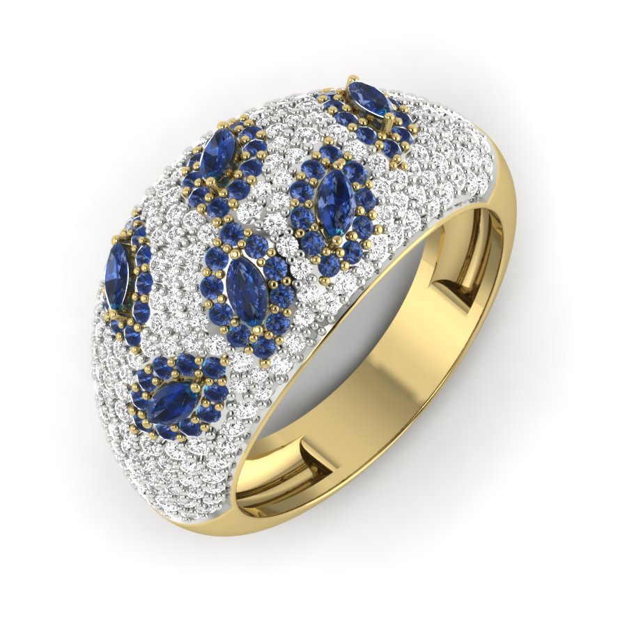Yellow Gold Plated Sterling Silver Ring