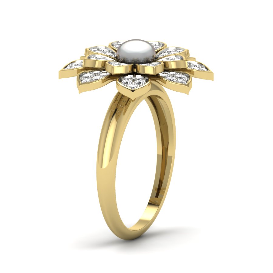 Yellow Gold Plated Sterling Silver Ring