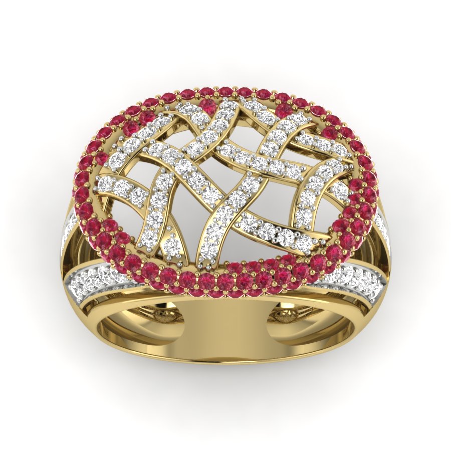 Yellow Gold Plated Sterling Silver Ring