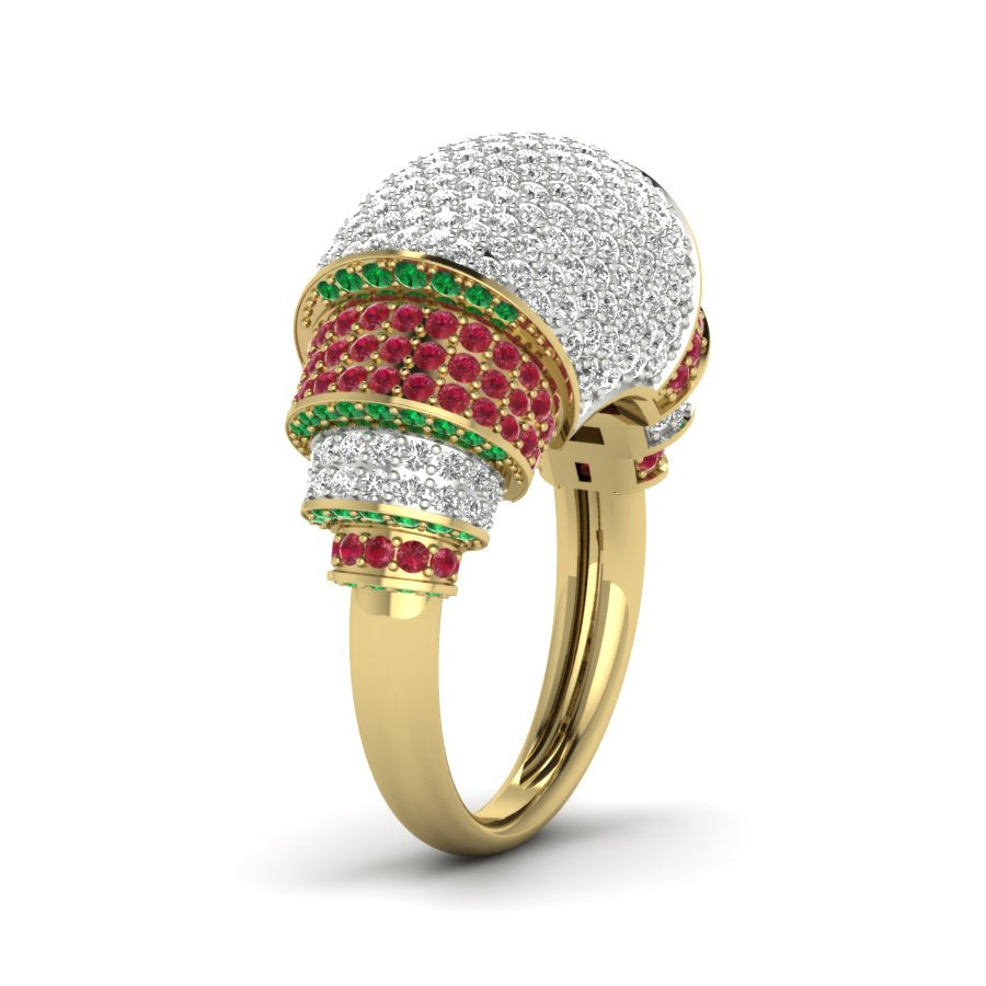 Yellow Gold Plated Sterling Silver Ring