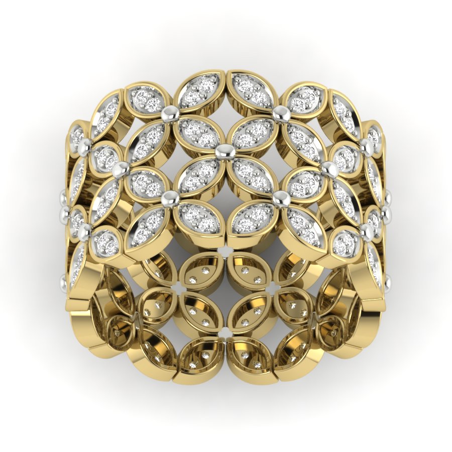 Yellow Gold Plated Sterling Silver Ring