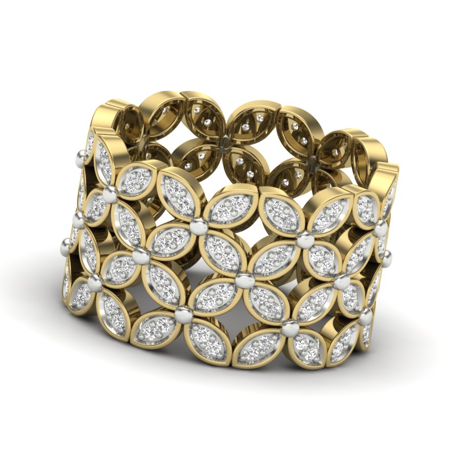 Yellow Gold Plated Sterling Silver Ring