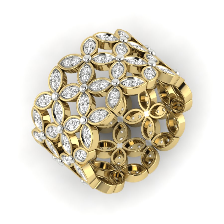 Yellow Gold Plated Sterling Silver Ring