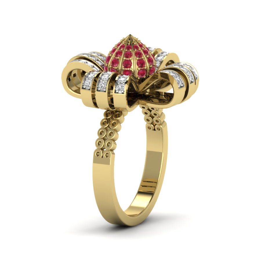 Yellow Gold Plated Sterling Silver Ring