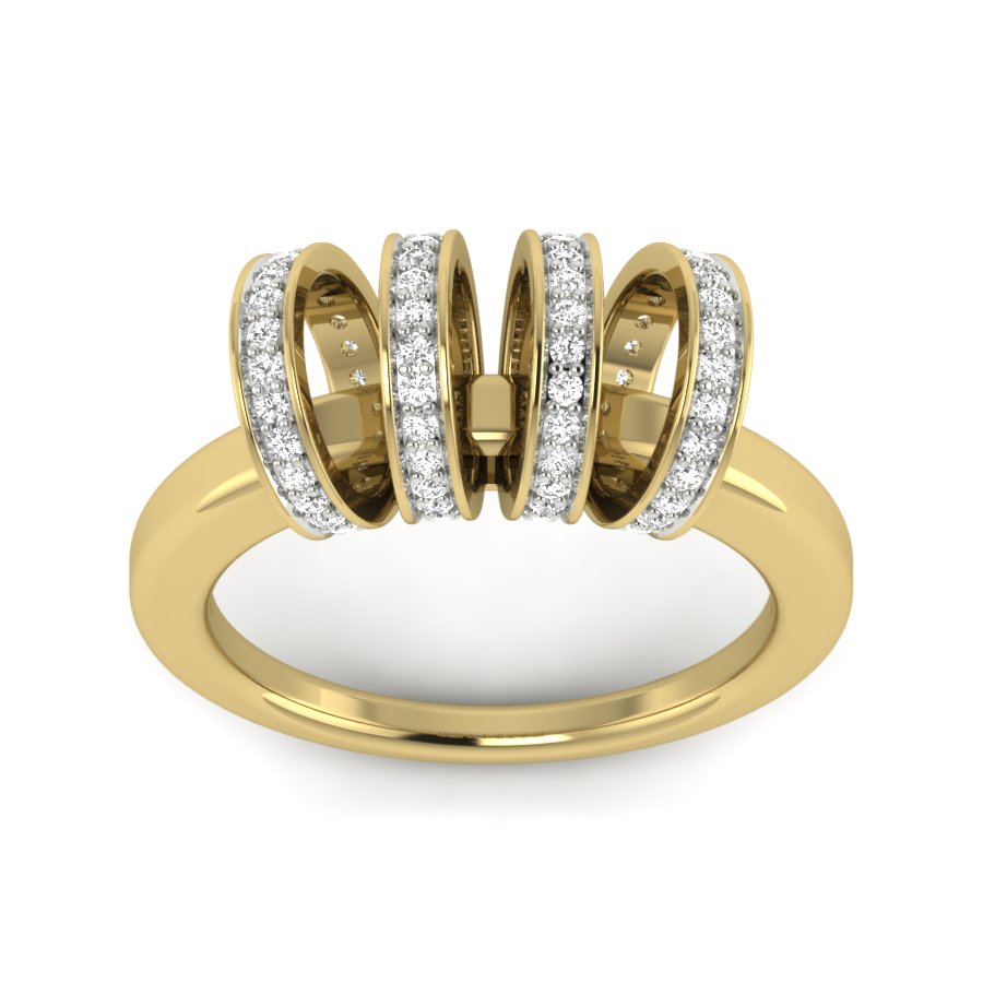 Yellow Gold Plated Sterling Silver Ring