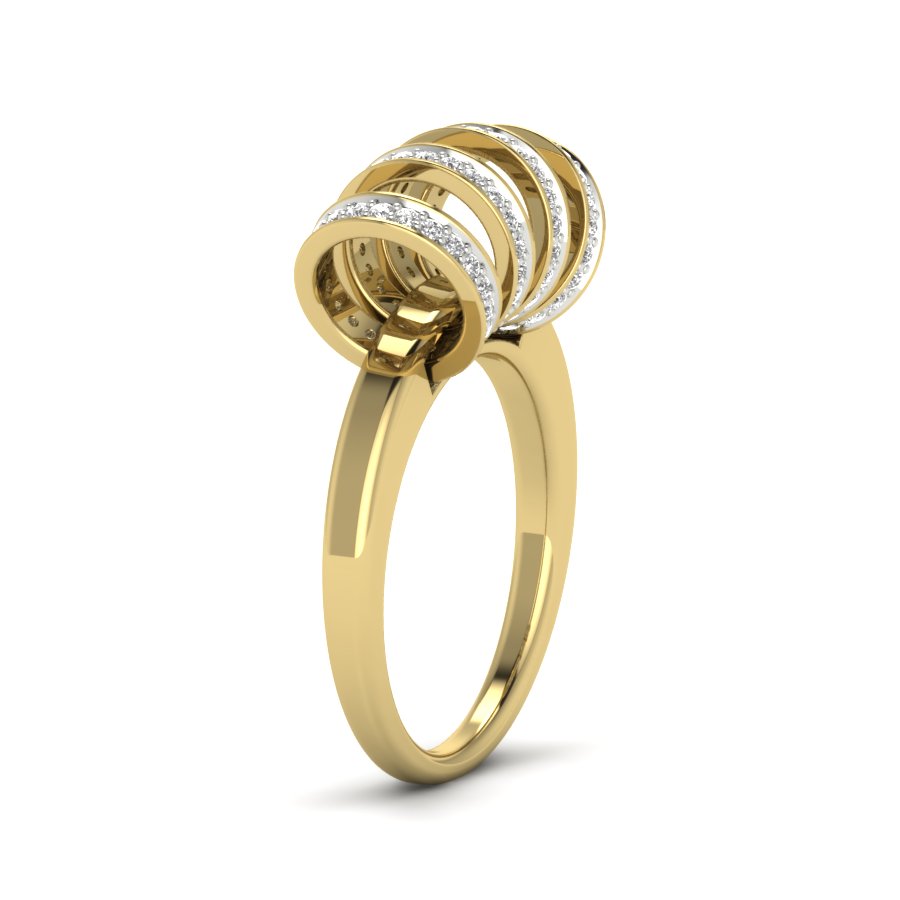 Yellow Gold Plated Sterling Silver Ring