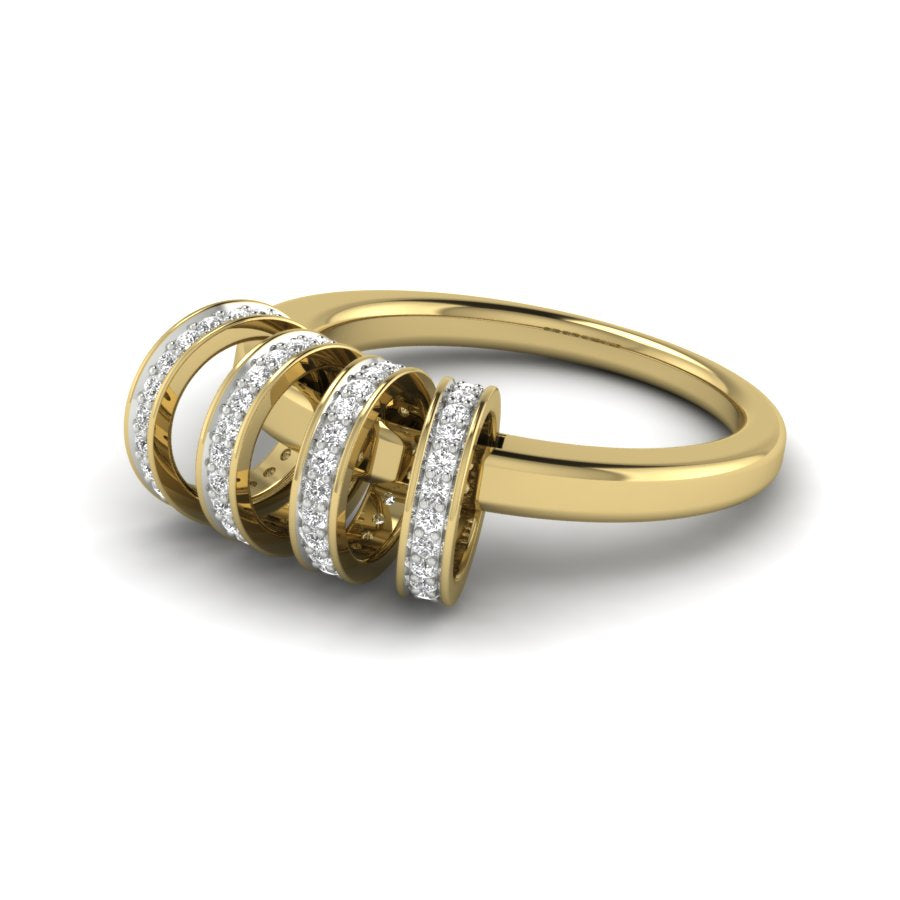Yellow Gold Plated Sterling Silver Ring