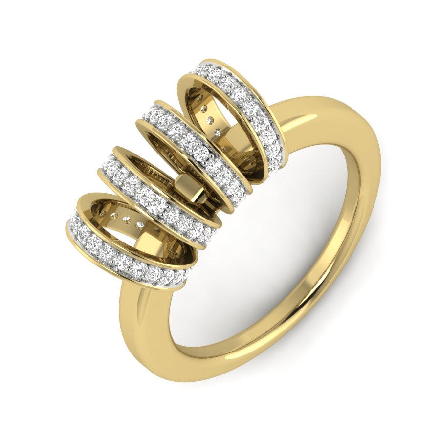 Yellow Gold Plated Sterling Silver Ring