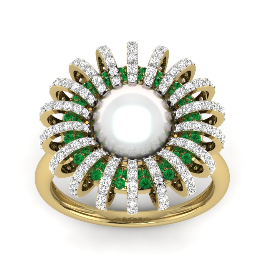 Yellow Gold Plated Sterling Silver Ring