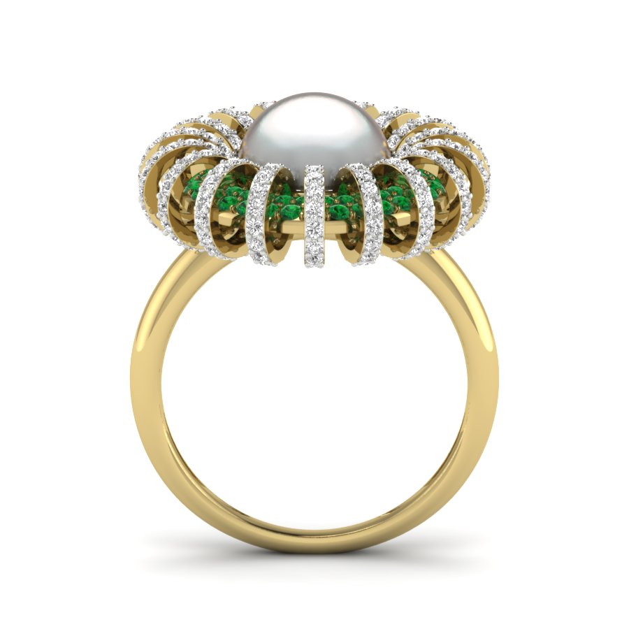 Yellow Gold Plated Sterling Silver Ring