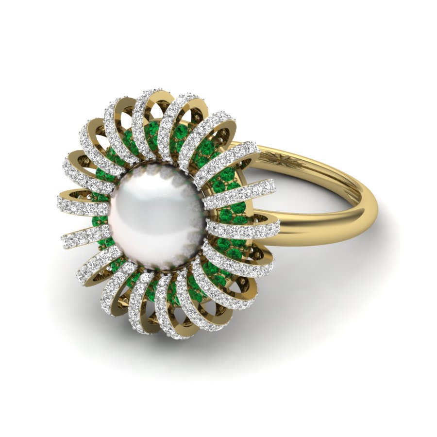 Yellow Gold Plated Sterling Silver Ring