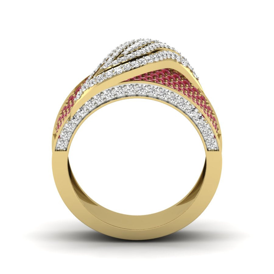 Yellow Gold Plated Sterling Silver Ring