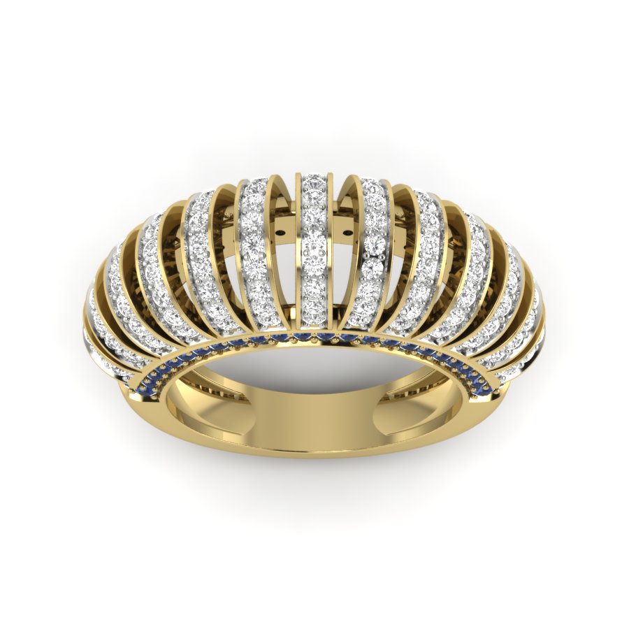Yellow Gold Plated Sterling Silver Ring