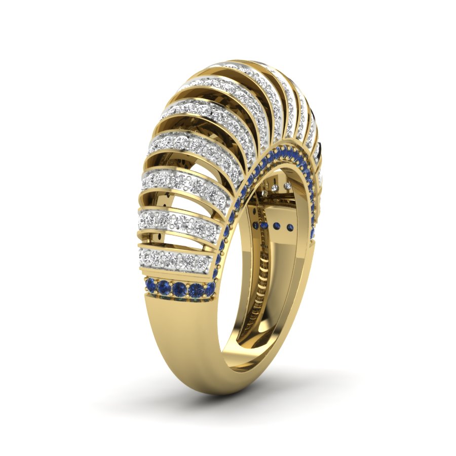 Yellow Gold Plated Sterling Silver Ring