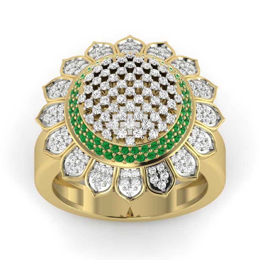 Yellow Gold Plated Sterling Silver Ring