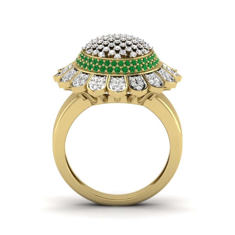 Yellow Gold Plated Sterling Silver Ring