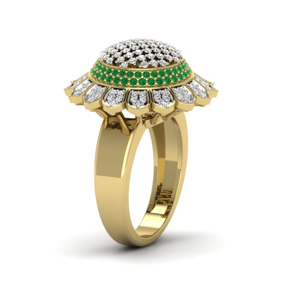 Yellow Gold Plated Sterling Silver Ring